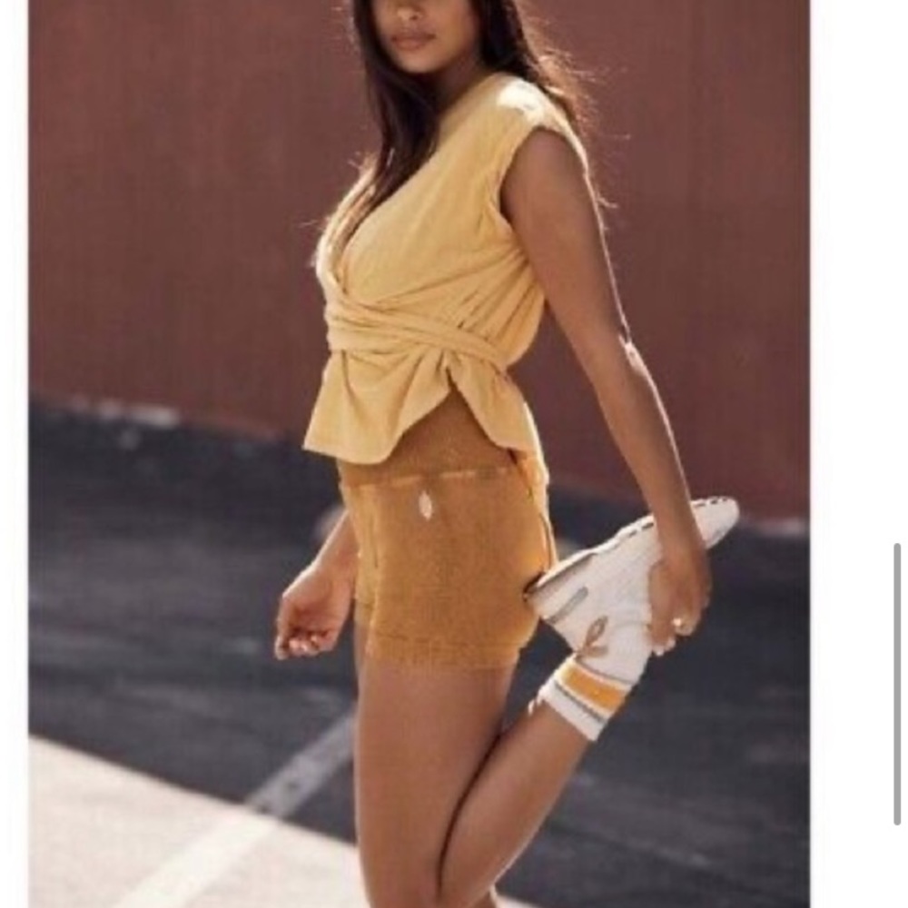 Free People FP Movement Swaying Sunflowers Wrap Top NWT